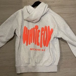 White fox hoodie